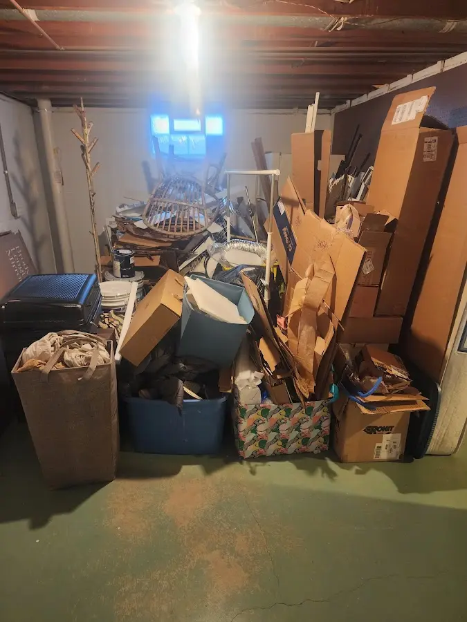 Roll-off dumpster container at job site for Yard Waste Dumpster Rental in Boscobel